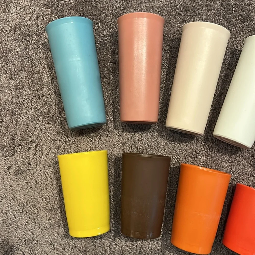 Vintage Tupperware cups set of 9